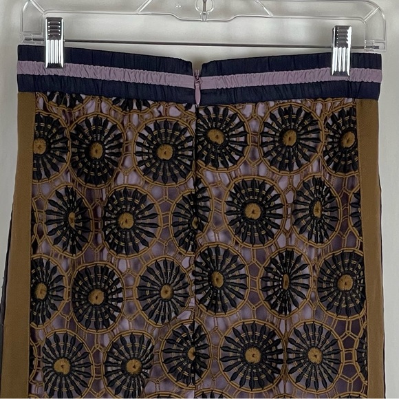 Current Air Brown Black Purple Embroidered Pencil Skirt Size S - Picture 7 of 14